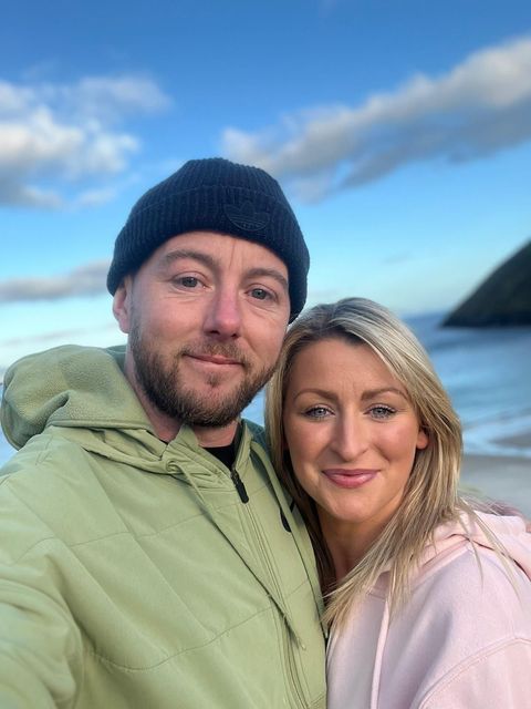 Mikey Lennon with his partner Jackie, who offered shelter in their Termonfeckin home to a young family.